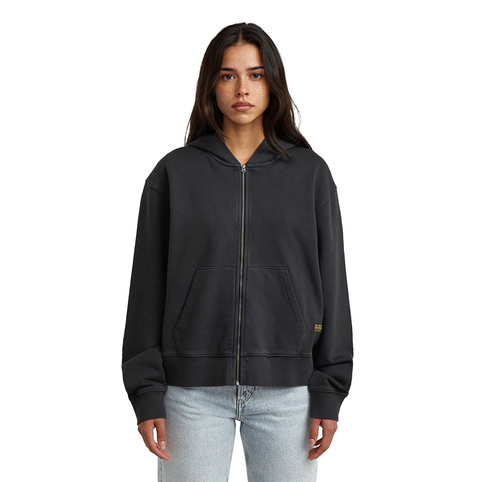 G-Star Washed Hdd Zip Relaxed Sweatshirt